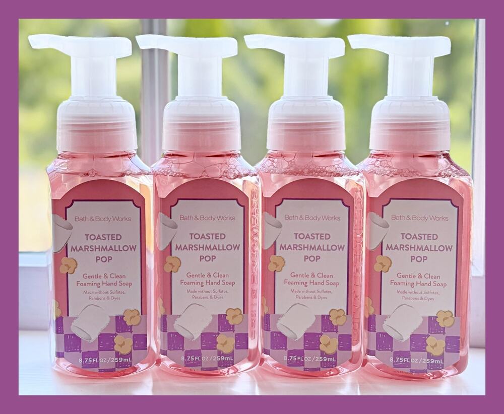 Bath & Body Works Toasted Marshmallow Pop Gentle Clean Foaming Hand Soap x4